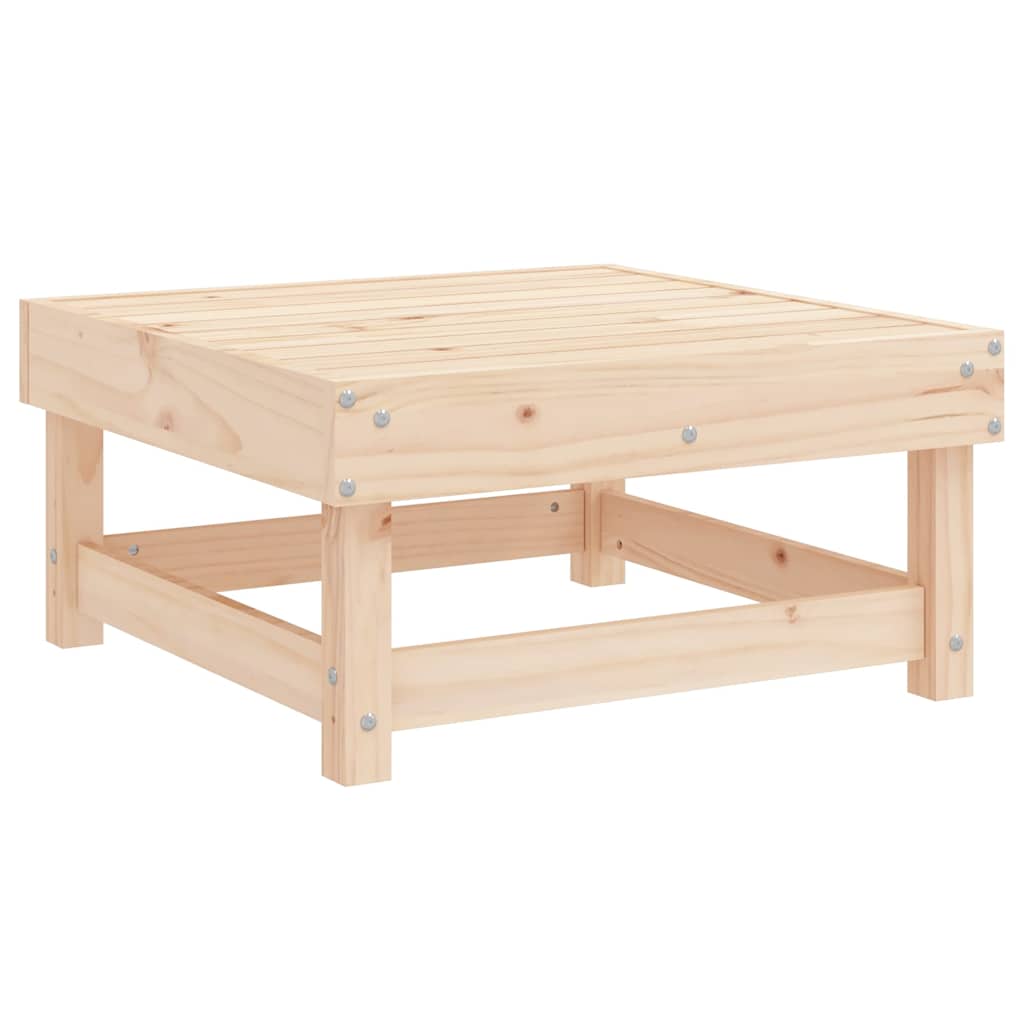 Juego muebles de jardín 10 piezas madera maciza pino