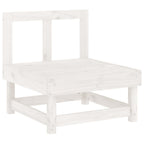 Juego de muebles de jardín 10 piezas madera maciza pino blanco
