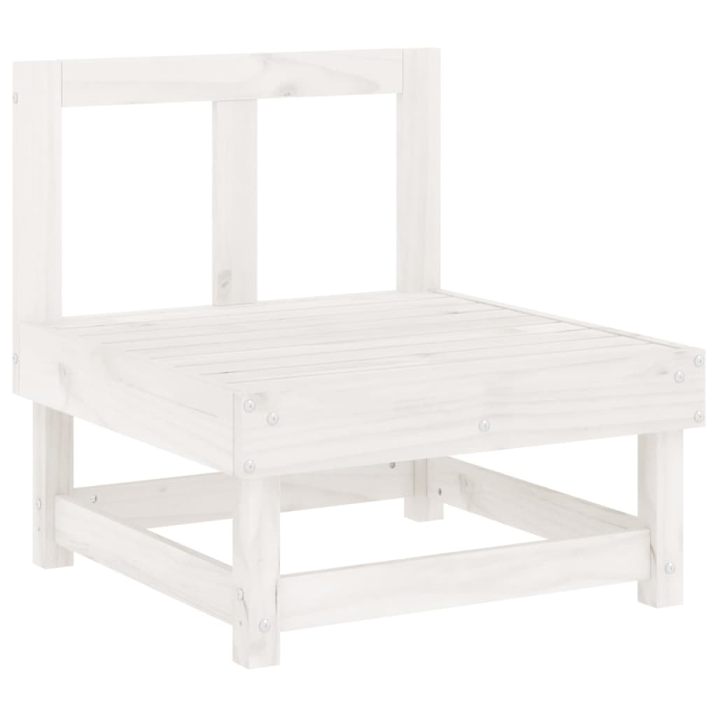 Juego de muebles de jardín 10 piezas madera maciza pino blanco