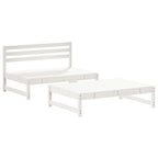 Juego de muebles de jardín 2 piezas madera maciza pino blanco