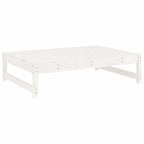 Juego de muebles de jardín 2 piezas madera maciza pino blanco
