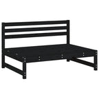 Juego de muebles de jardín 4 pzas madera maciza de pino negro
