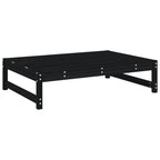 Juego de muebles de jardín 4 pzas madera maciza de pino negro