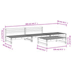 Juego de muebles de jardín 4 pzas madera maciza de pino negro
