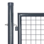 Puerta de jardín de malla color antracita 300 x 125 cm acero galvanizado