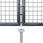 Puerta de jardín de malla color antracita 300 x 125 cm acero galvanizado