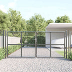 Puerta de jardín de malla color antracita 300 x 125 cm acero galvanizado