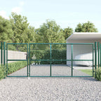 Puerta de jardín de malla color antracita 300 x 125 cm acero galvanizado