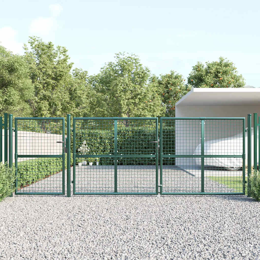 Puerta de jardín de malla color antracita 300 x 125 cm acero galvanizado