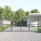 Puerta de jardín de malla color antracita 300 x 125 cm acero galvanizado