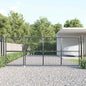 Puerta de jardín de malla color antracita 300 x 125 cm acero galvanizado