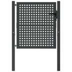 Puerta de jardín Antracita 100x100 cm Acero