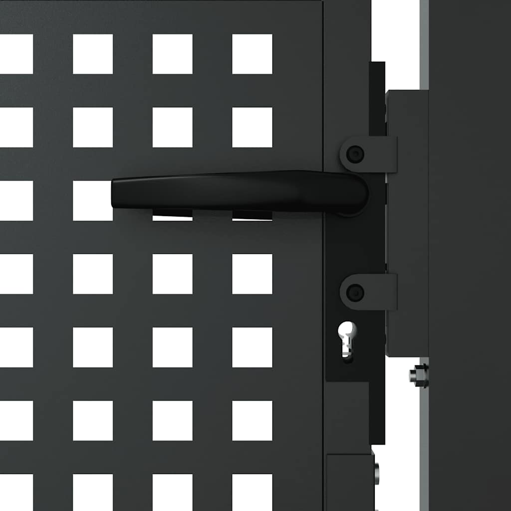 Puerta de jardín Antracita 100x100 cm Acero