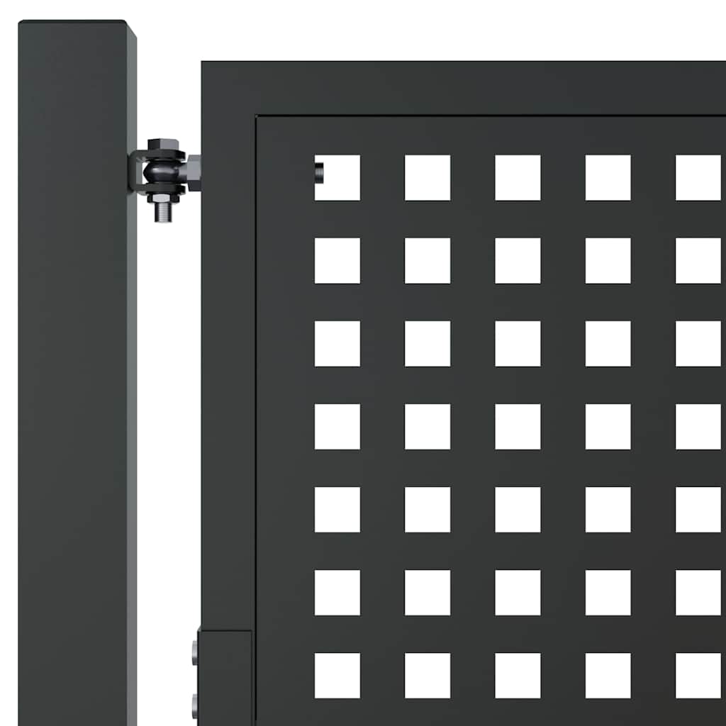 Puerta de jardín Antracita 100x100 cm Acero