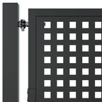 Puerta de jardín Antracita 100x100 cm Acero