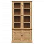 Armario con vitrina VIGO madera maciza de pino 85x35x170 cm