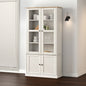 Armario con vitrina VIGO madera maciza de pino 85x35x170 cm
