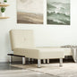 Cream faux leather sofa