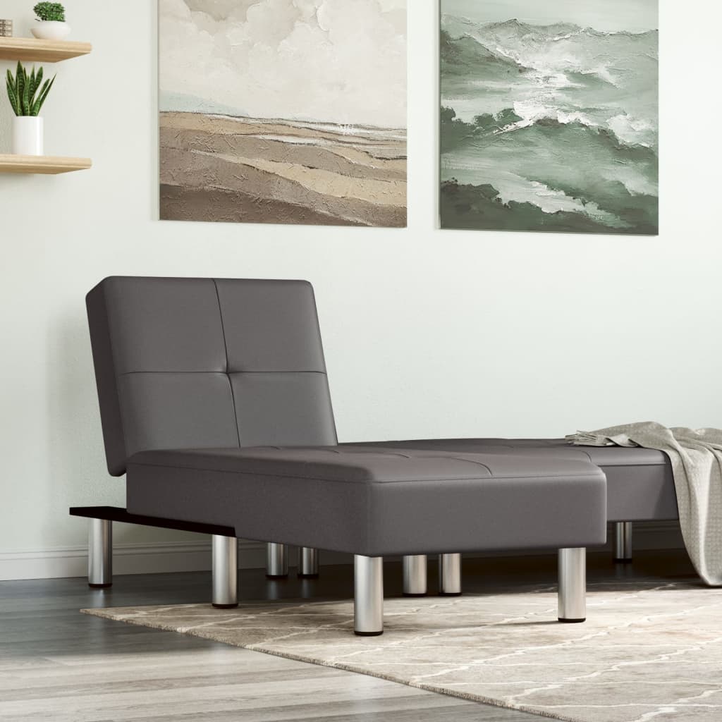 Cream faux leather sofa