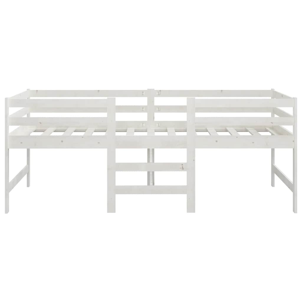 Estructura de cama sin colchón madera de pino blanca 90x200 cm