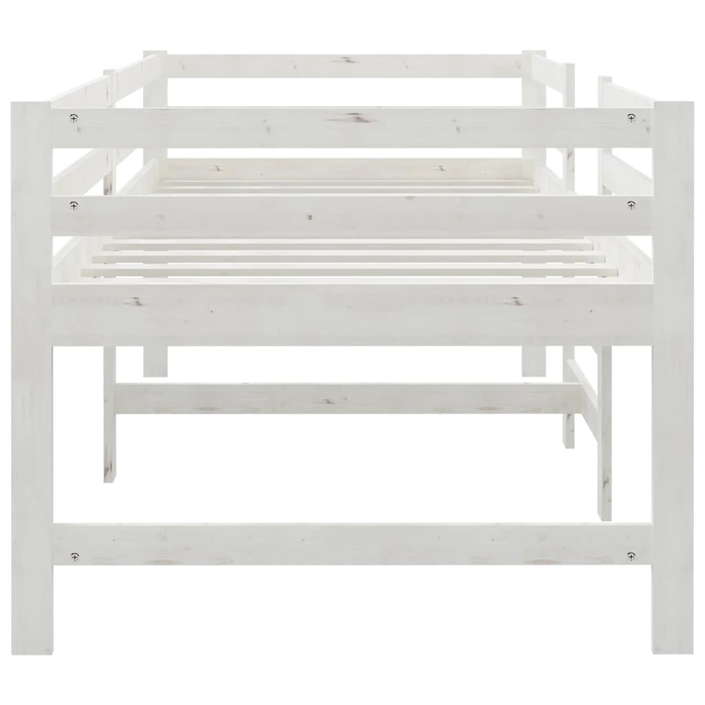 Estructura de cama sin colchón madera de pino blanca 90x200 cm