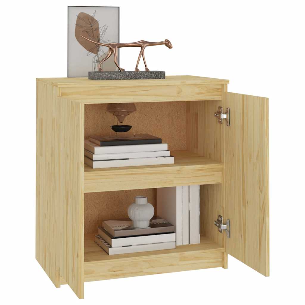 Armario auxiliar de madera maciza de pino 60x36x65 cm