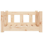 Cama para perros madera maciza de pino 55,5x45,5x28 cm