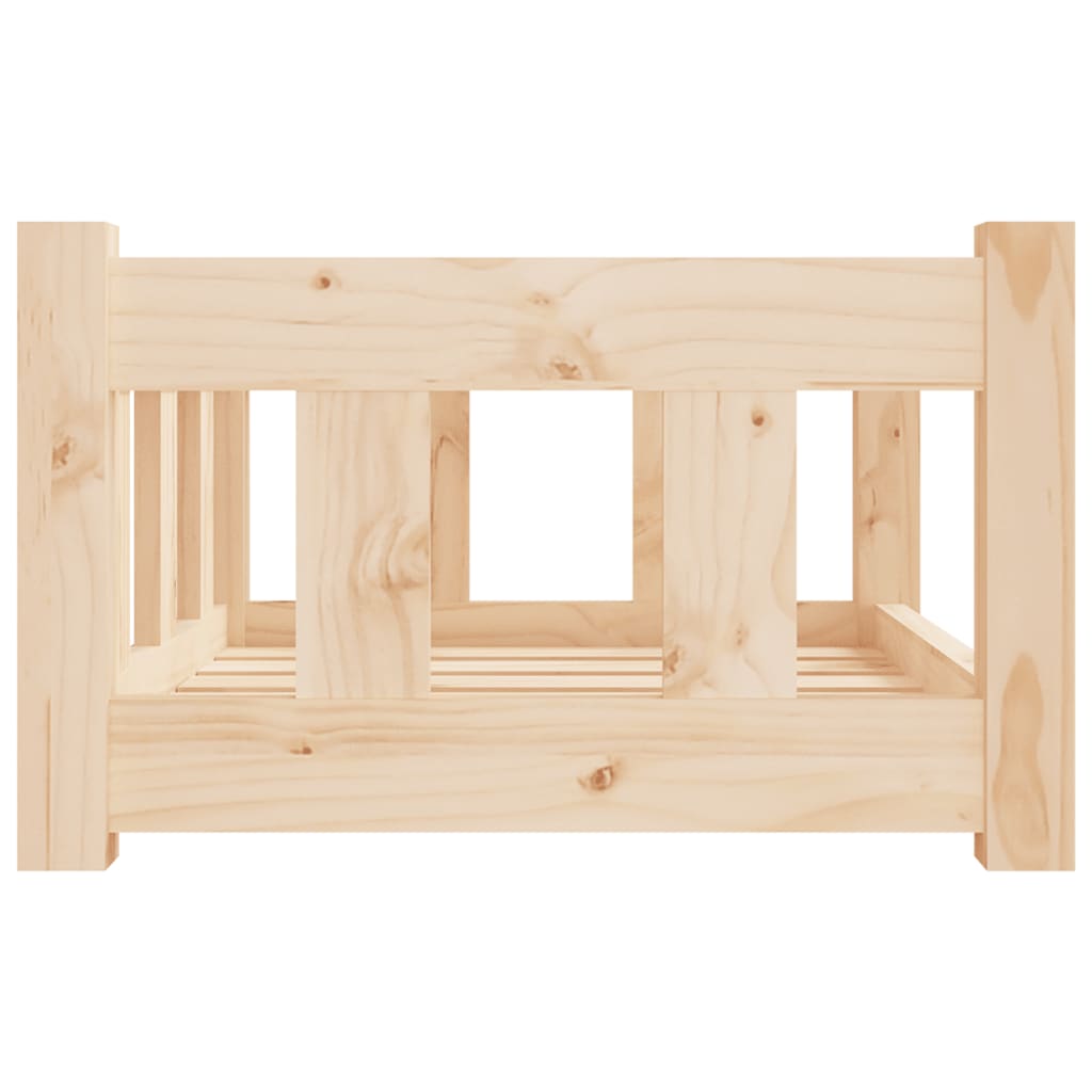 Cama para perros madera maciza de pino 55,5x45,5x28 cm