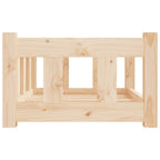 Cama para perros madera maciza de pino 55,5x45,5x28 cm