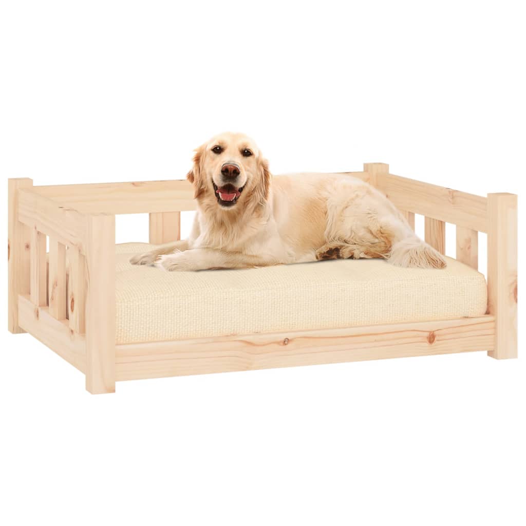 Cama para perros 75,5x55,5x28 cm Madera maciza de pino