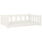 Cama para perros madera maciza de pino blanco 95,5x65,5x28 cm