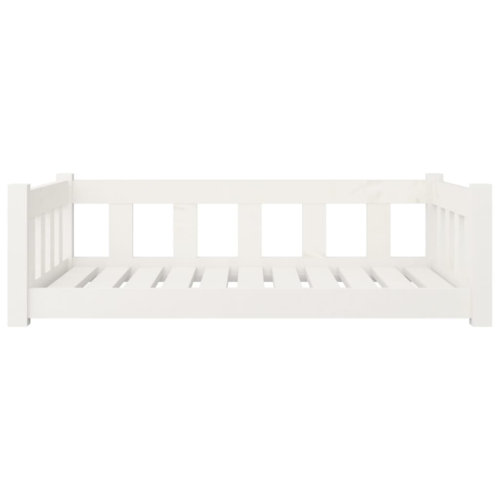 Cama para perros madera maciza de pino blanco 95,5x65,5x28 cm