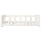 Cama para perros madera maciza de pino blanco 95,5x65,5x28 cm