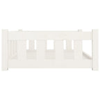 Cama para perros madera maciza de pino blanco 95,5x65,5x28 cm