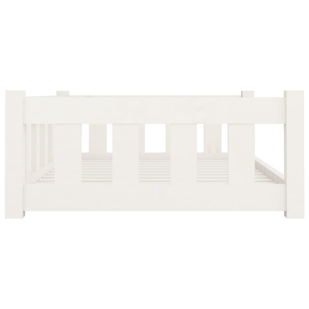 Cama para perros madera maciza de pino blanco 95,5x65,5x28 cm