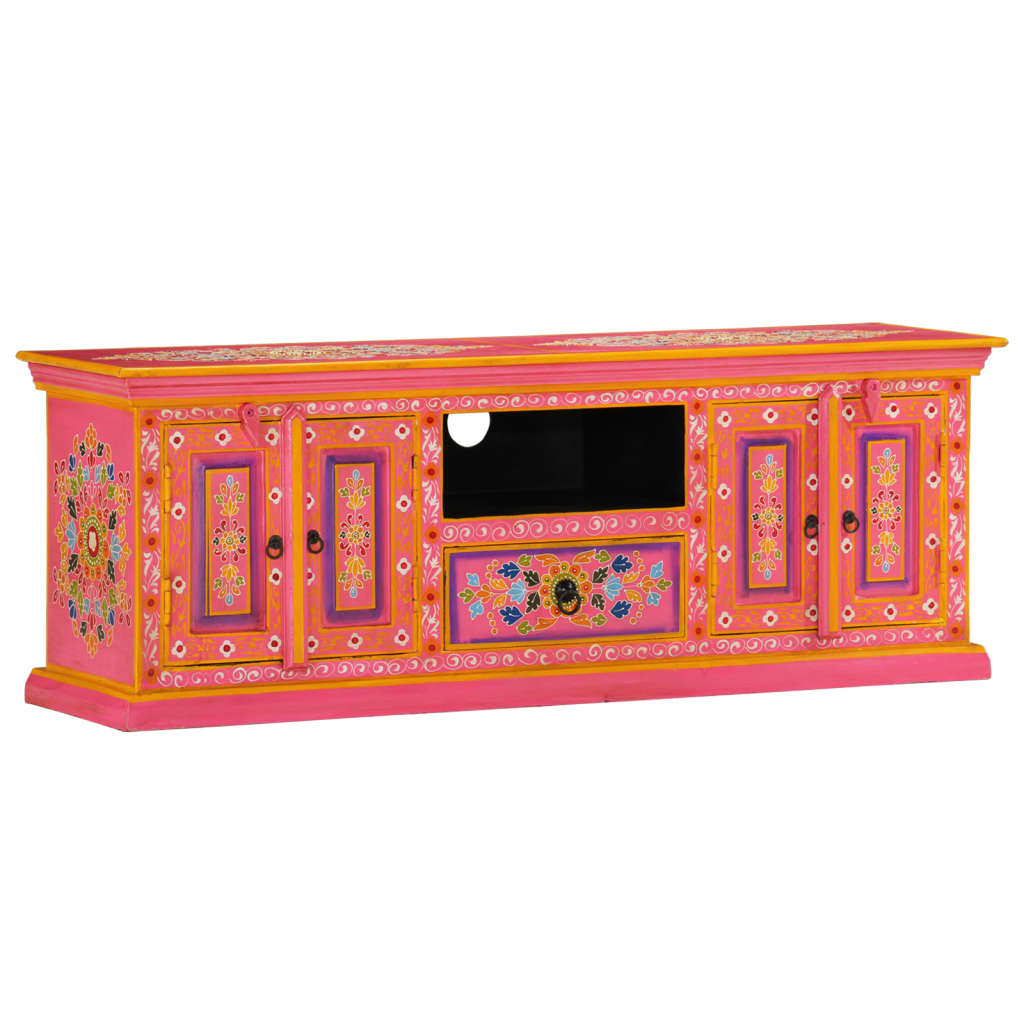 Mueble de TV madera maciza de mango 110x30x41 cm