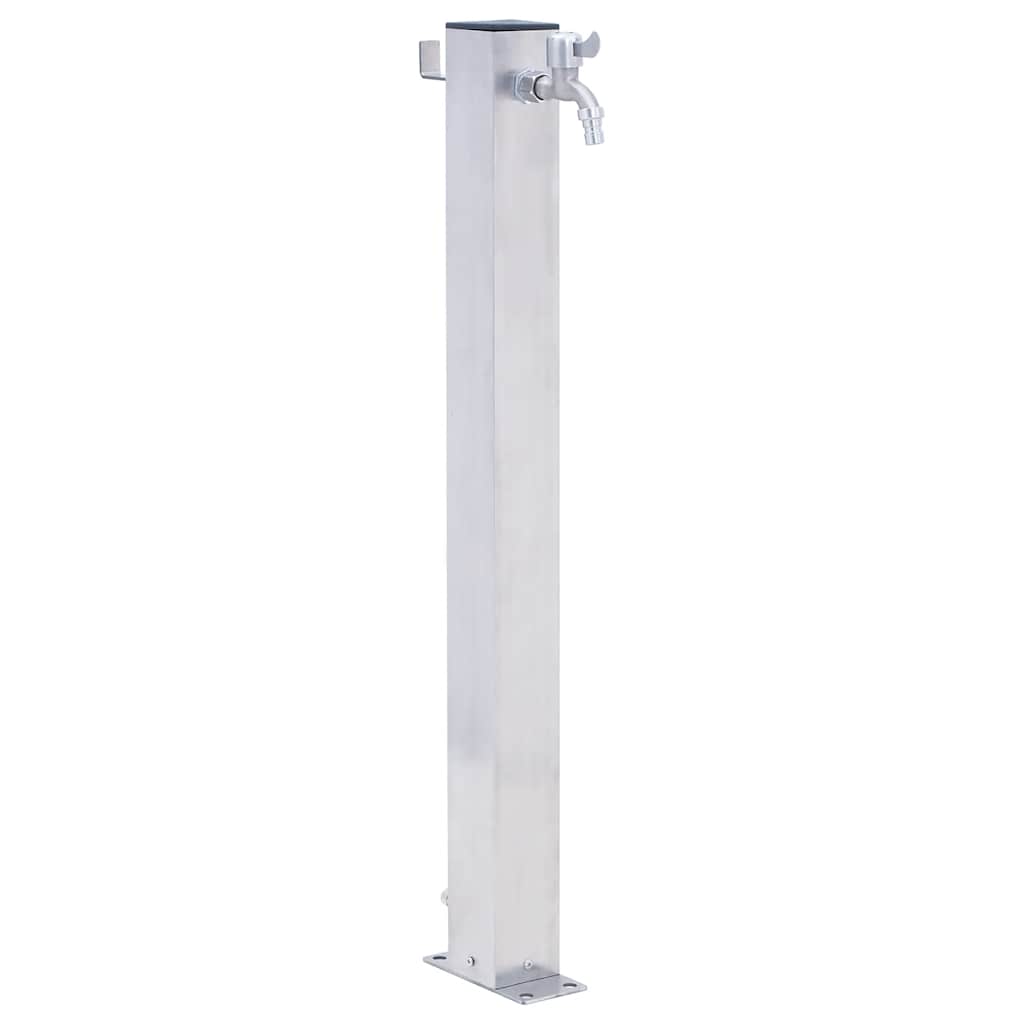 Square stainless steel garden water feature 100 cm