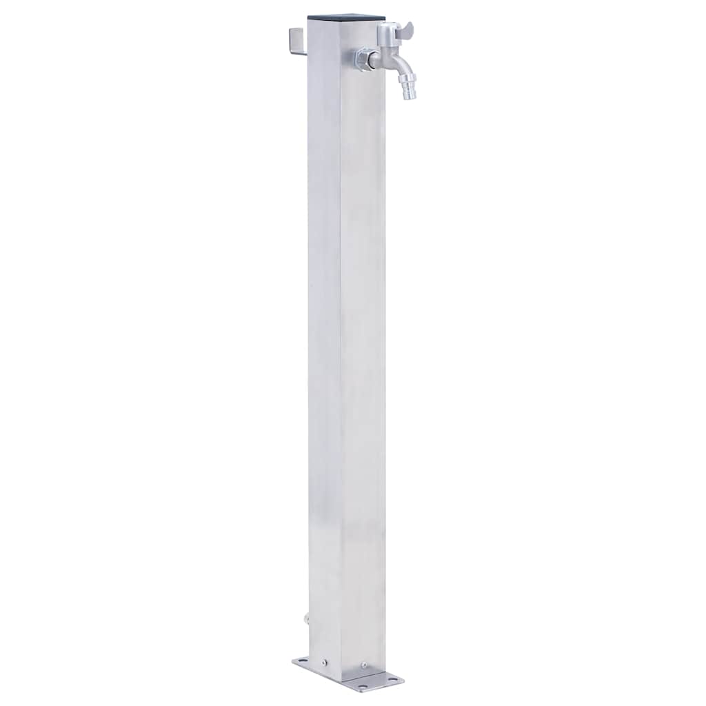 Square stainless steel garden water feature 100 cm