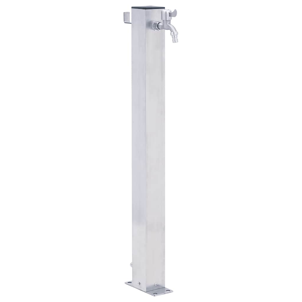 Fuente de agua para jardín acero inoxidable cuadrada 100 cm