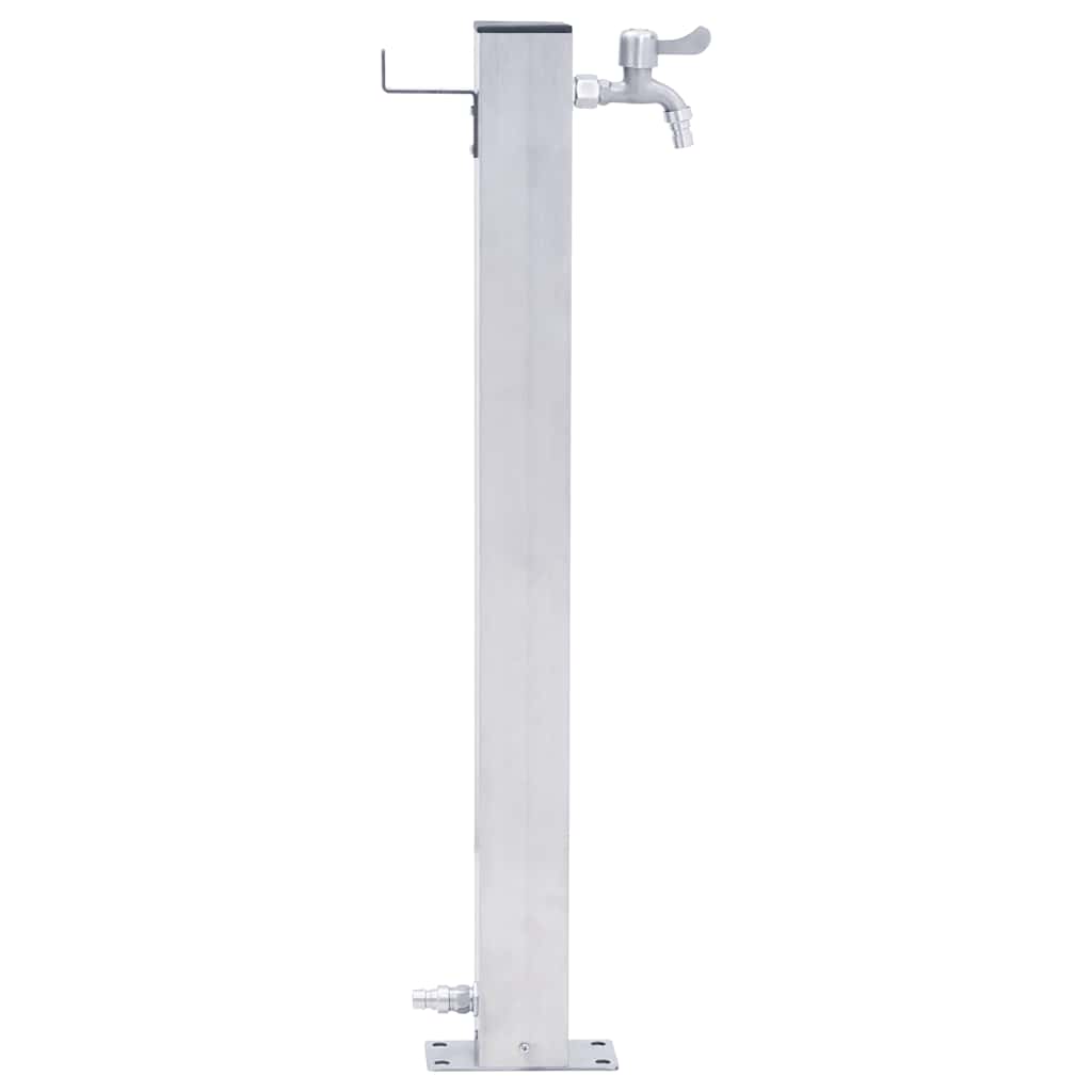 Fuente de agua para jardín acero inoxidable cuadrada 100 cm