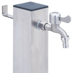 Fuente de agua para jardín acero inoxidable cuadrada 100 cm