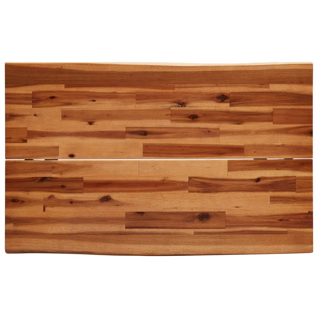 Juego de comedor con borde vivo 3 piezas madera maciza acacia