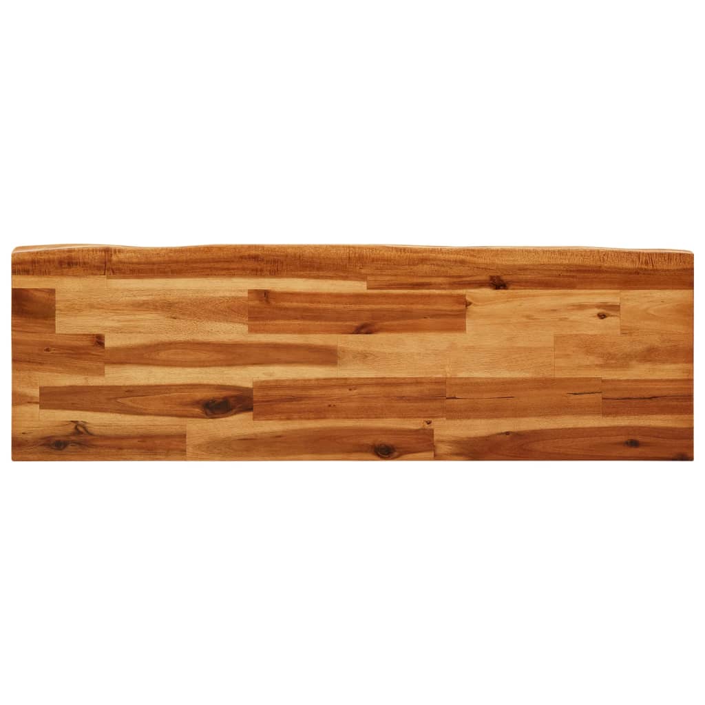 Juego de comedor con borde vivo 3 piezas madera maciza acacia