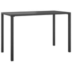 Juego de comedor de jardín 2 piezas acero gris antracita