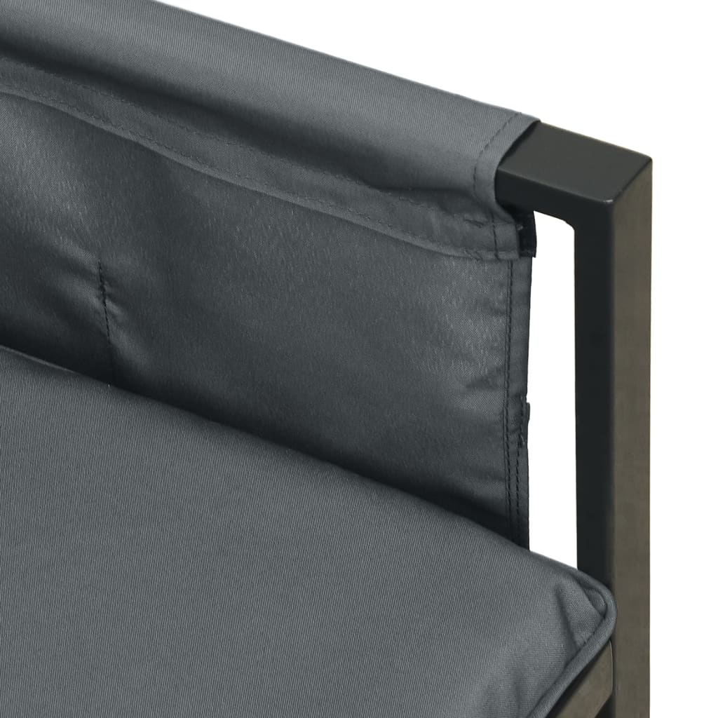 Juego de comedor de jardín 2 piezas acero gris antracita