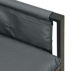 Juego de comedor de jardín 2 piezas acero gris antracita