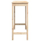 Mesa alta de bar madera maciza de pino 100x50x110 cm