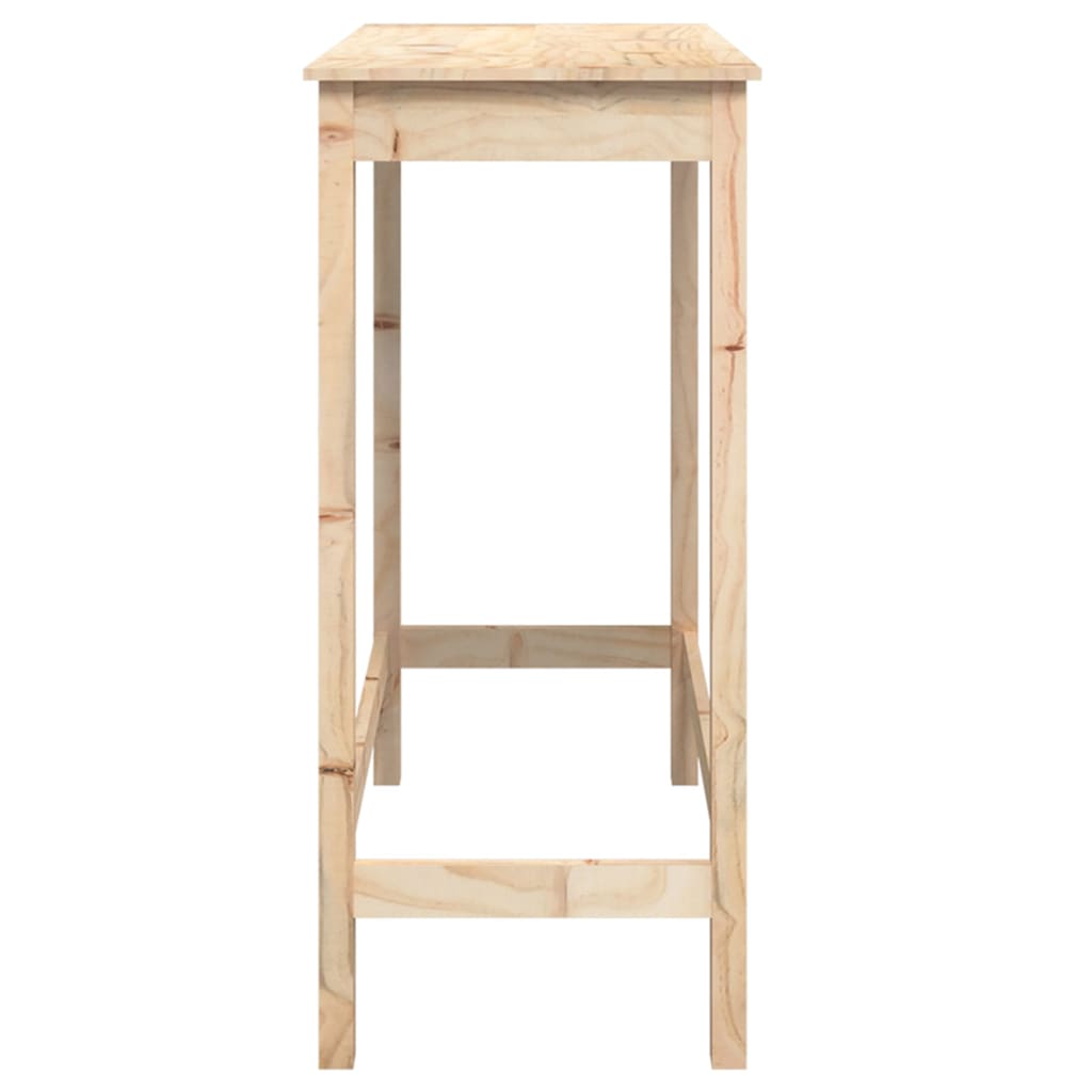 Mesa alta de bar madera maciza de pino 100x50x110 cm
