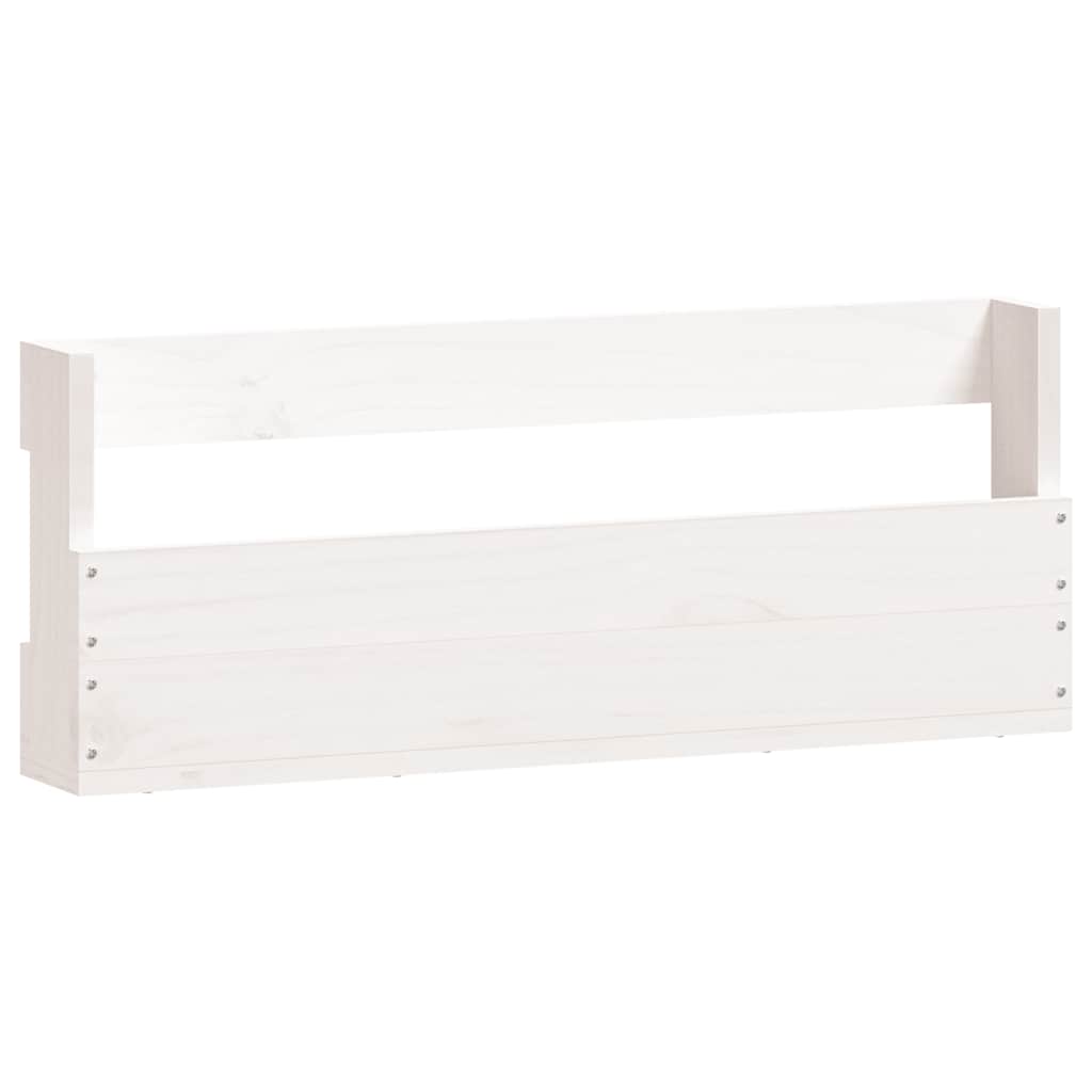 Estantes de zapatos de pared 2 uds madera pino blanco 59x9x23cm