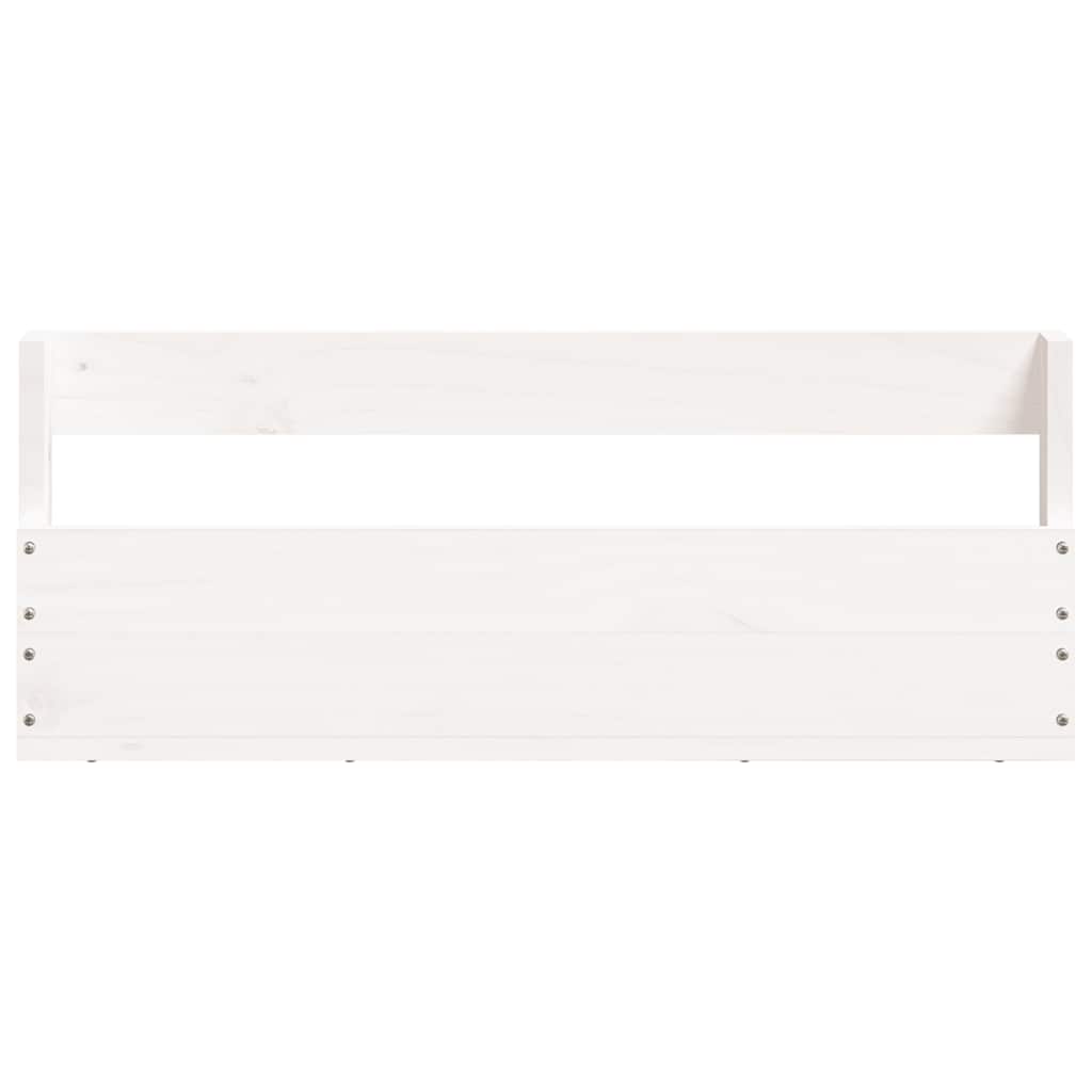 Estantes de zapatos de pared 2 uds madera pino blanco 59x9x23cm